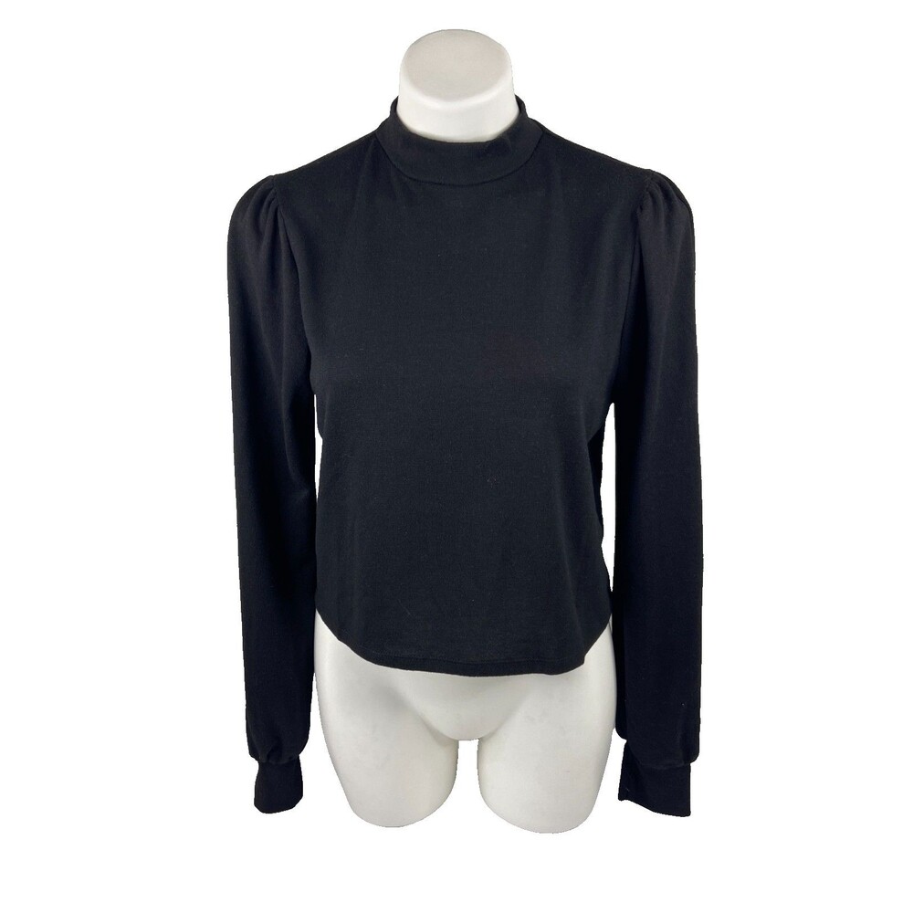 HYFVE Women Medium Basic Black Top Long Sleeve Casual NWT